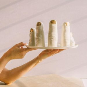 Serveware | Handmade Golden Nail Fingers Serving Tray Serveware