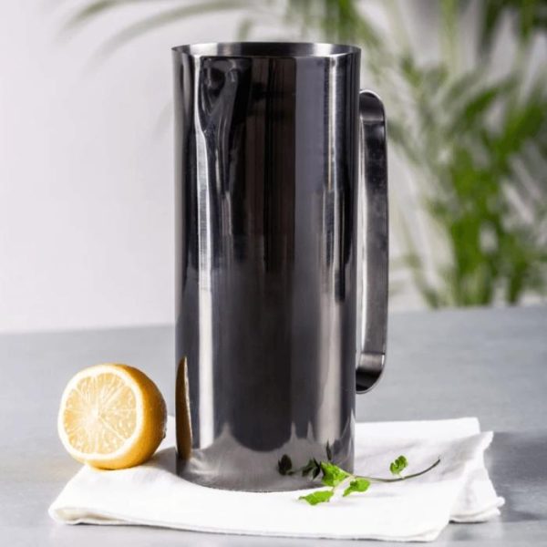 Serveware | Obsidian Black Stainless Steel Water Pitcher Drinkware Drinkware