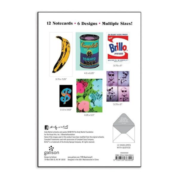 Stationery | Andy Warhol Pop Art Notecard Set Home Decoration Stationery