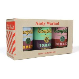 Stationery | Andy Warhol Soup Cans Set Of 3 Shaped Puzzles In Tins Home Decoration Stationery