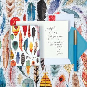 Stationery | Arrows & Feathers Parcel Thank You Notecards Home Decoration Stationery