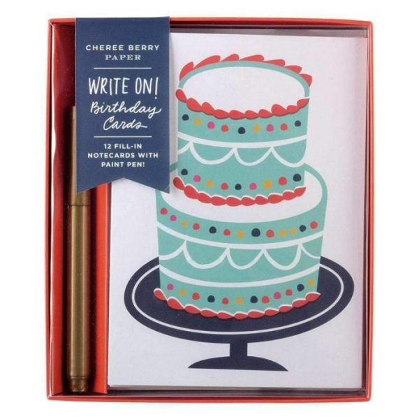 Stationery | Birthday Write-On Cards Home Decoration Stationery