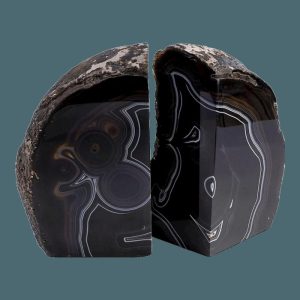 Stationery | Black Geode Crystal Bookends – Set Of 2 Home Decoration Stationery