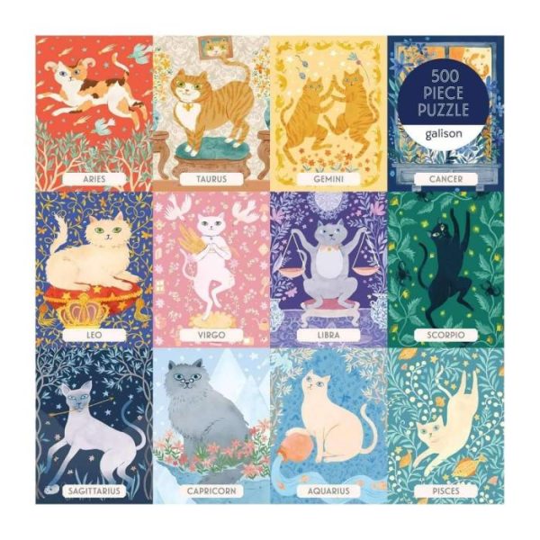 Stationery | Cat Zodiac 500 Piece Jigsaw Puzzle Home Decoration Stationery