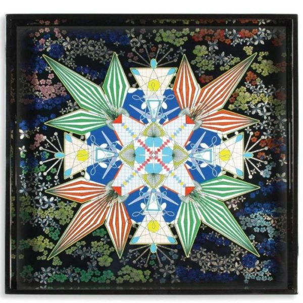 Stationery | Christian Lacroix Flowers Galaxy Square Lacquer Tray Home Decoration Stationery