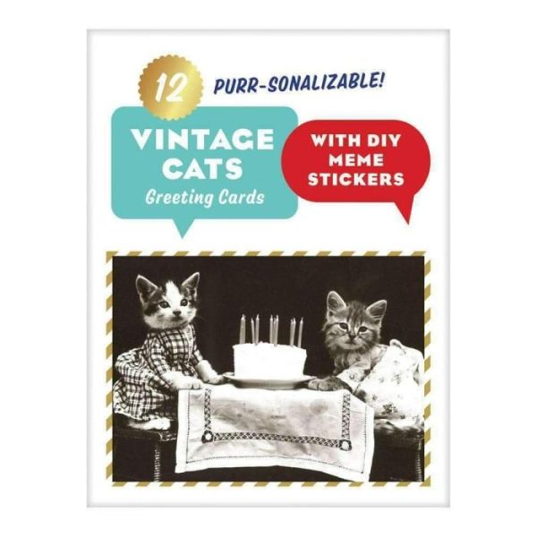 Stationery | Classic Vintage Cat Memes Diy Greeting Card Folio Home Decoration Stationery