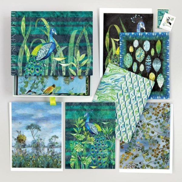 Stationery | Designers Guild (Blues And Greens) Greeting Assortment Notecard Set Home Decoration Stationery