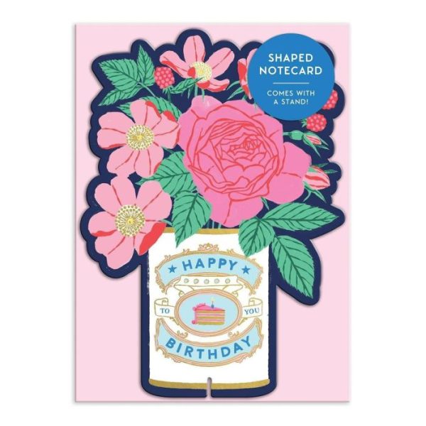 Stationery | Ever Upward Birthday Shaped Notecard W/Stand Home Decoration Stationery