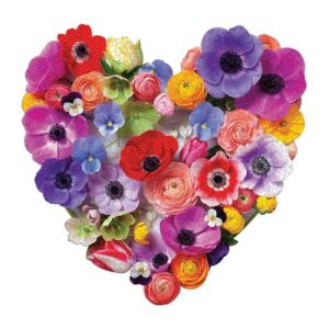 Stationery | Flora Heart 750 Piece Shaped Puzzle Home Decoration Stationery