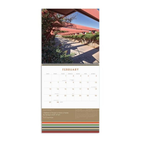 Stationery | Frank Lloyd Wright 2022 Tiered Wall Calendar Home Decoration Stationery