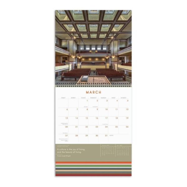 Stationery | Frank Lloyd Wright 2022 Tiered Wall Calendar Home Decoration Stationery