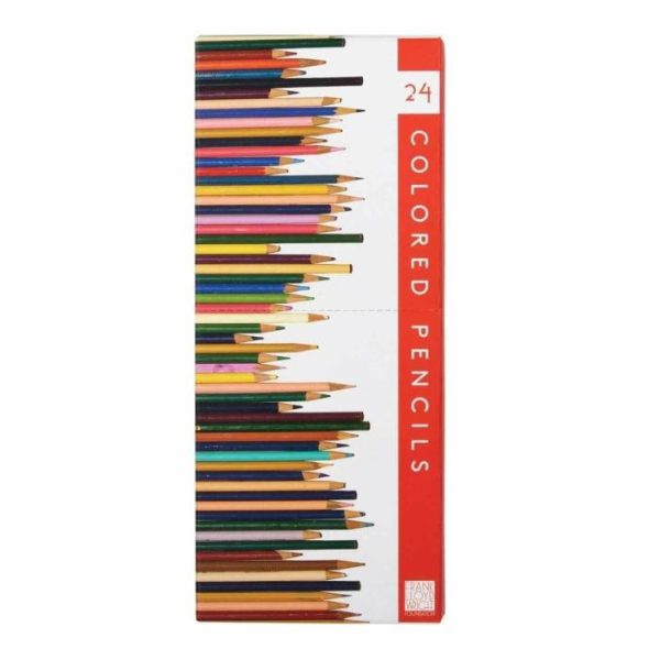 Stationery | Frank Lloyd Wright Colored Pencil Set With Sharpener Home Decoration Stationery