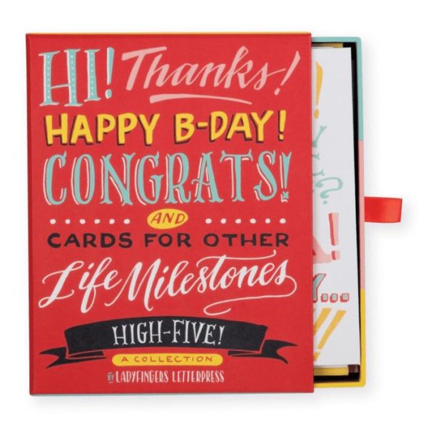 Stationery | High Five By Ladyfingers Letterpress Greeting Card Assortment Home Decoration Stationery