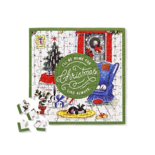 Stationery | Home For Christmas 100 Piece Mini Shaped Puzzle Home Decoration Stationery