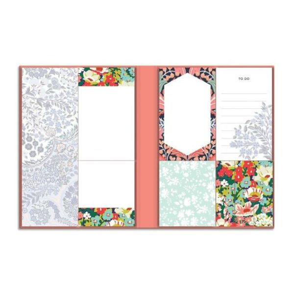 Stationery | Liberty London Floral Sticky Notes Hard Cover Book Home Decoration Stationery