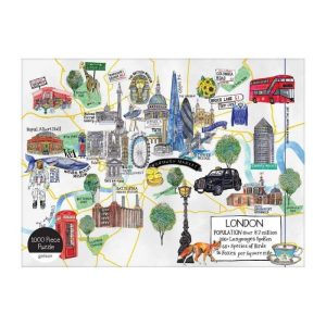 Stationery | London Map 1000 Piece Jigsaw Puzzle Home Decoration Stationery