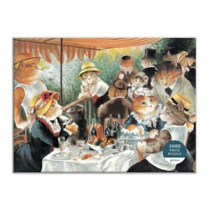 Stationery | Luncheon Of The Boating Party Meowsterpiece Of Western Art 1000 Piece Jigsaw Puzzle Home Decoration Stationery