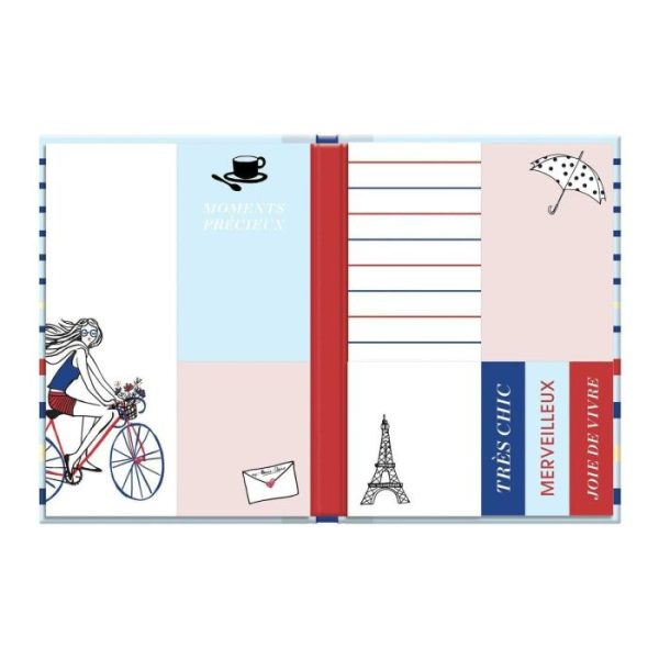 Stationery | Marie Claire Joie De Vivre Sticky Notes Hardcover Book Home Decoration Stationery