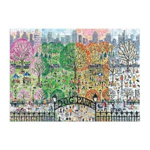 Stationery | Michael Storrings Dog Park In Four Seasons 250 Piece Wood Puzzle Home Decoration Stationery