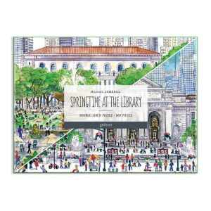 Stationery | Michael Storrings Springtime At The Library 500 Piece Double-Sided Puzzle Home Decoration Stationery