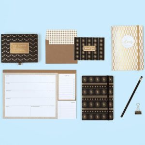 Stationery | Modern Gold Desk Jotter/Blotter Home Decoration Stationery