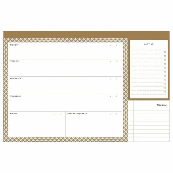 Stationery | Modern Gold Desk Jotter/Blotter Home Decoration Stationery