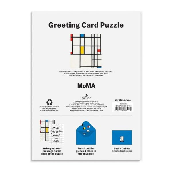 Stationery | Moma Mondrian Greeting Card Puzzle Home Decoration Stationery