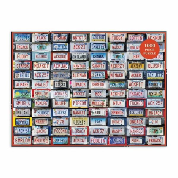 Stationery | Nantucket License Plates 1000 Piece Jigsaw Puzzle Home Decoration Stationery