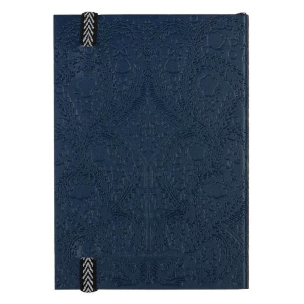 Stationery | Navy Embossed Paseo Notebook, Small Home Decoration Stationery