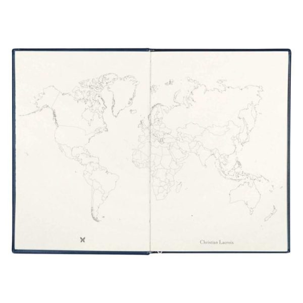 Stationery | Navy Embossed Paseo Undated Agenda Home Decoration Stationery