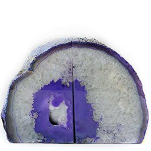 Stationery | Purple Natural Agate Bookends – Set Of 2 Home Decoration Stationery