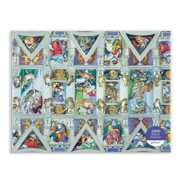 Stationery | Sistine Chapel Ceiling Meowsterpiece Of Western Art 2000 Piece Jigsaw Puzzle Home Decoration Stationery