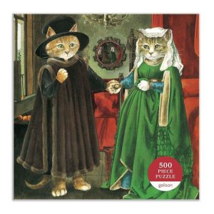 Stationery | The Arnolfini Marriage Meowsterpiece Of Western Art 500 Piece Jigsaw Puzzle Home Decoration Stationery