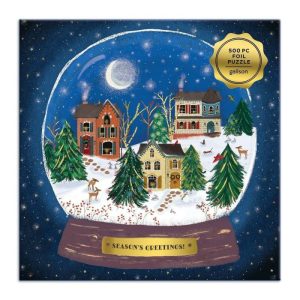 Stationery | Winter Snow Globe 500 Piece Foil Jigsaw Puzzle Home Decoration Stationery