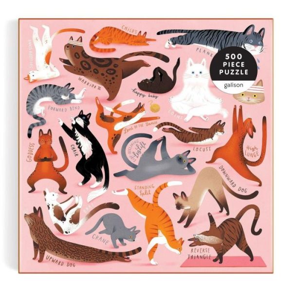 Stationery | Yoga For Cats 500 Piece Jigsaw Puzzle Home Decoration Stationery