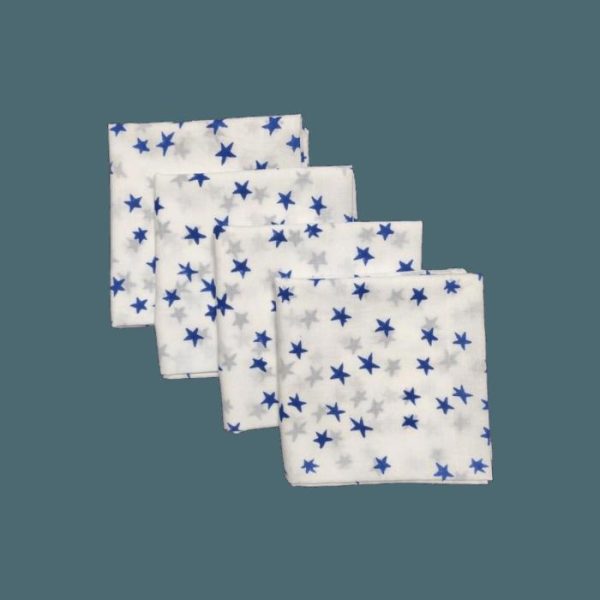 Table Linens | Blue Mini Star Cotton Napkins Kitchen Table Linens