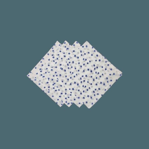 Table Linens | Blue Mini Star Cotton Napkins Kitchen Table Linens