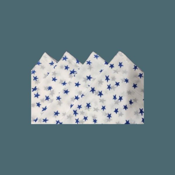 Table Linens | Blue Mini Star Cotton Napkins Kitchen Table Linens