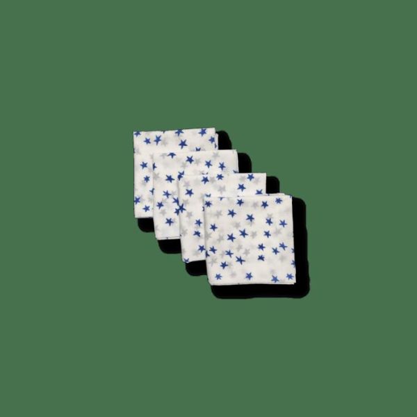 Table Linens | Blue Mini Star Cotton Napkins Kitchen Table Linens