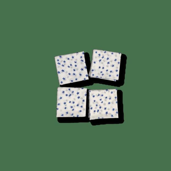 Table Linens | Blue Mini Star Cotton Napkins Kitchen Table Linens