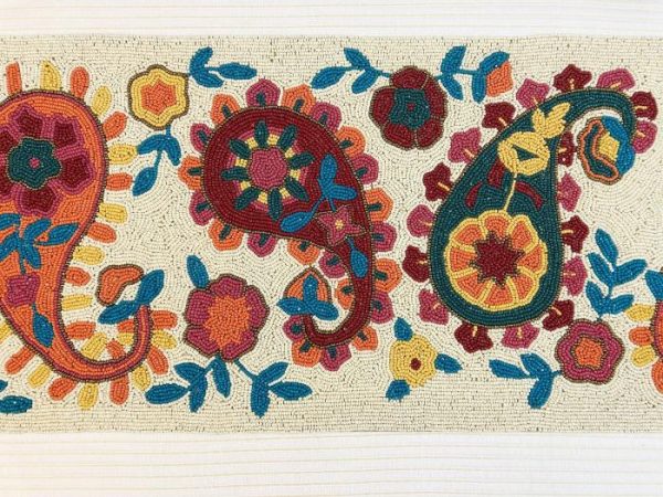 Table Linens | Bohemian Floral Beaded Table Runner Kitchen Table Linens