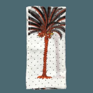 Table Linens | Coconut Tree Hand Block Printed Cotton Napkins Kitchen Table Linens