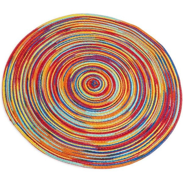 Table Linens | Colorful Braided Placemats – Set Of 8 Kitchen Table Linens