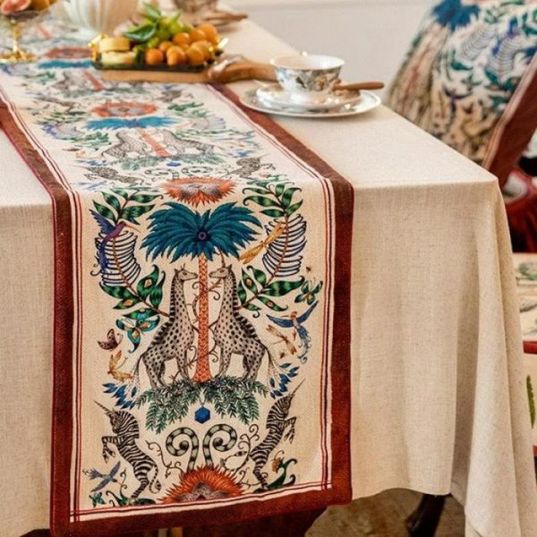 Table Linens | Elegant Safari World Table Runner, 40X160cm(15.7×63) Kitchen Table Linens