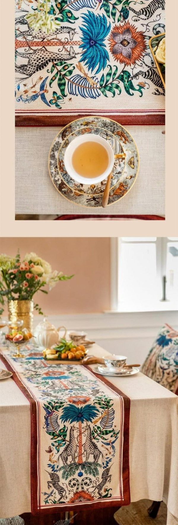 Table Linens | Elegant Safari World Table Runner, 40X160cm(15.7×63) Kitchen Table Linens