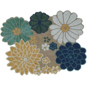 Table Linens | Flowers In A Pond Embroidery Placemats – Pack Of 4 Kitchen Table Linens