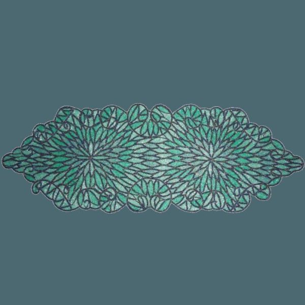 Table Linens | Peacock Wing Beaded Table Runner – Green And Blue Kitchen Table Linens