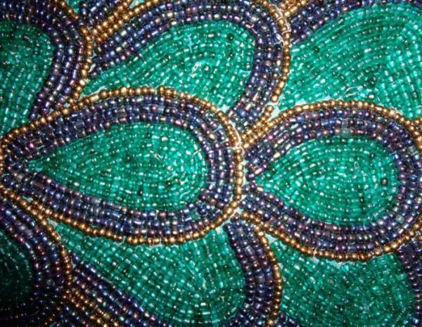 Table Linens | Peacock Wing Beaded Table Runner – Green And Blue Kitchen Table Linens