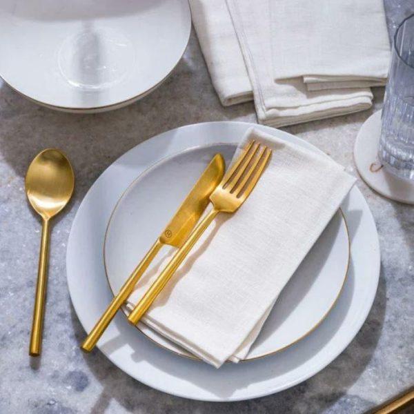 Table Linens | Pure Cotton Slub Table Napkins – Set Of 4 Kitchen Table Linens