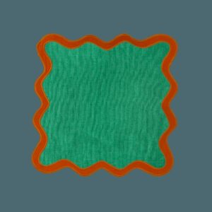 Table Linens | Red And Green Scallop 100% Linen Placemat Kitchen Table Linens